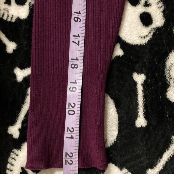 ADDITION ELLE Vintage dark plum purple turtleneck sweater MEDIUM LARGE XL 1X top - Picture 12 of 15
